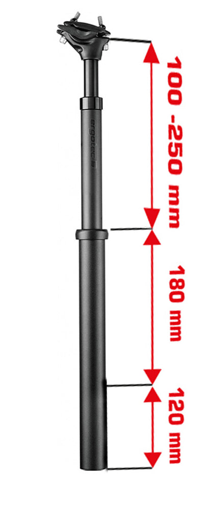 Ergotec verende zadelpen sp-10.0 vario 34,9 550mm zwart