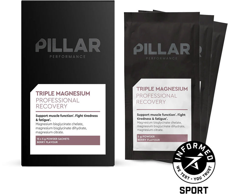 Pillar performance triple magnesium travel pack 15x5g | pineapple coconut