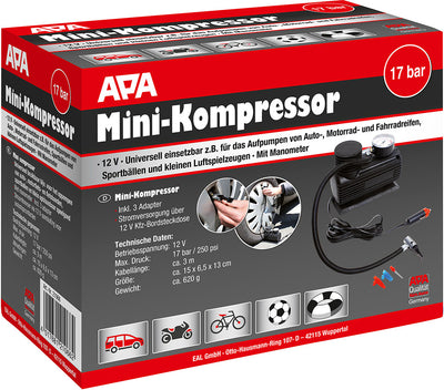 Eufab mini compressor 12v 17bar