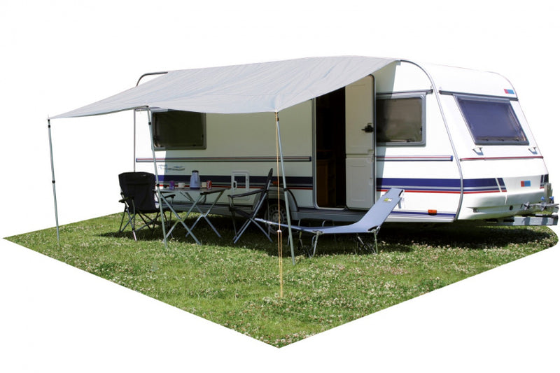 Eurotrail Luifel Caravan 350 x 240 cm polyester grijs 3 stokken