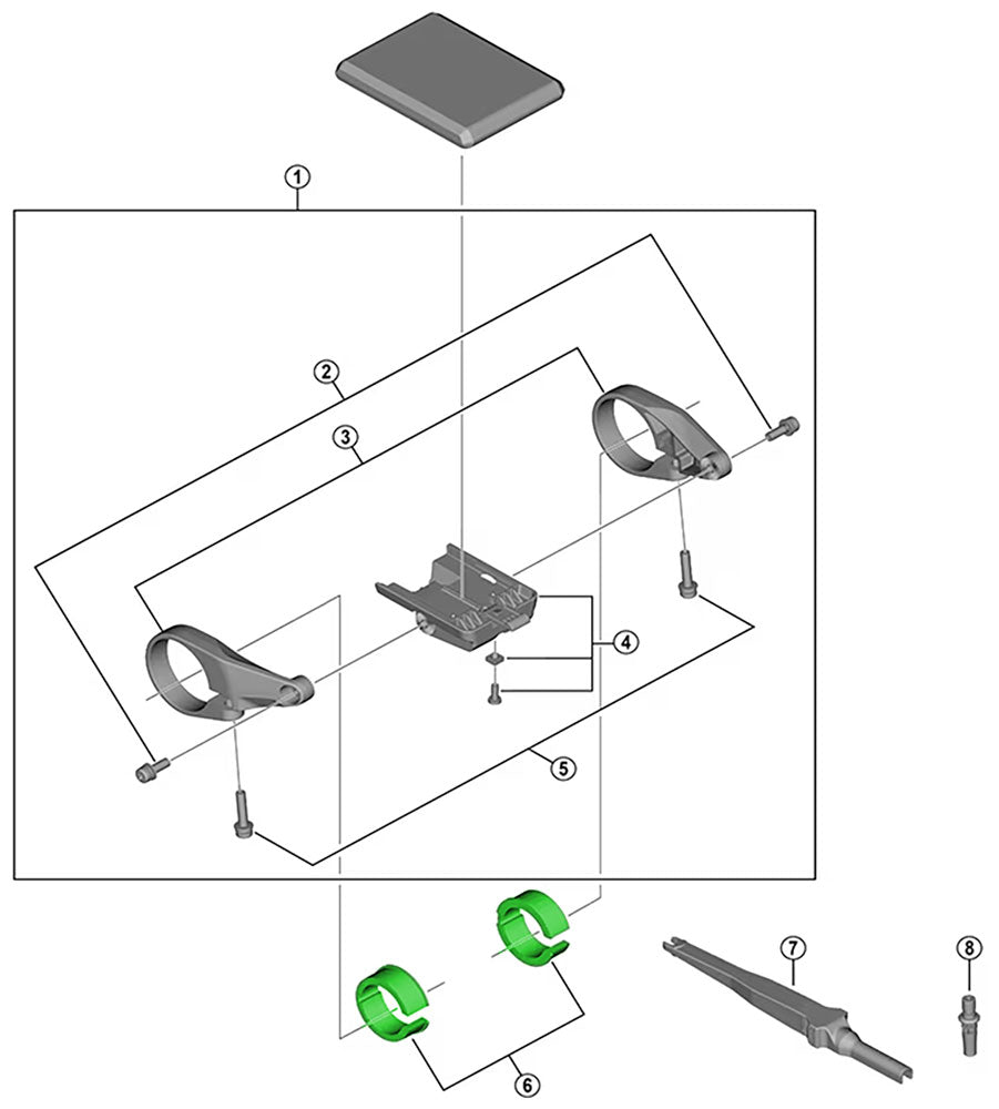 Shimano adapter sleeve for sc-e6000 sc-e6010 sc-e6100 display holder