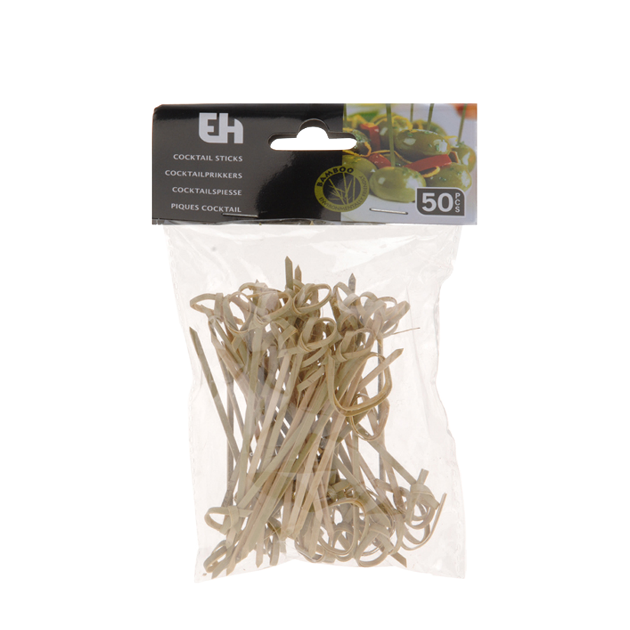Excellent houseware aperitief stokjes bamboo 50st