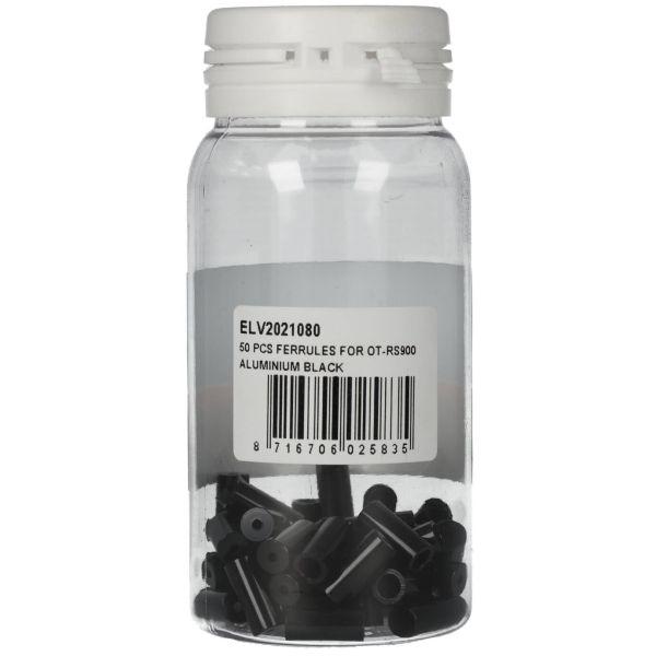Elvedes kabeleindhoedjes voor ot-rs900 van ø3,65 to ø5.5mm x 12mm - zwart (50 stuks)