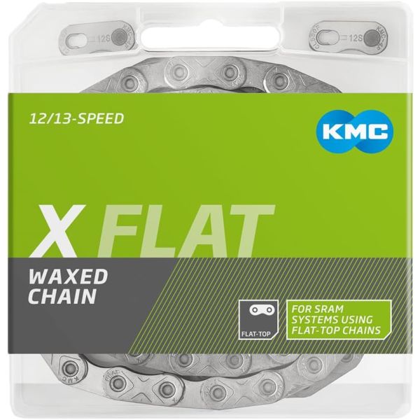 Kmc kette x-flat waxed chain x-flat waxed 12 13 fold 126gl silver