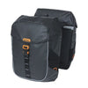 Basil dubbele fietstas miles tarpaulin mik 34 liter 13 x 25 x 37 cm - zwart oranje