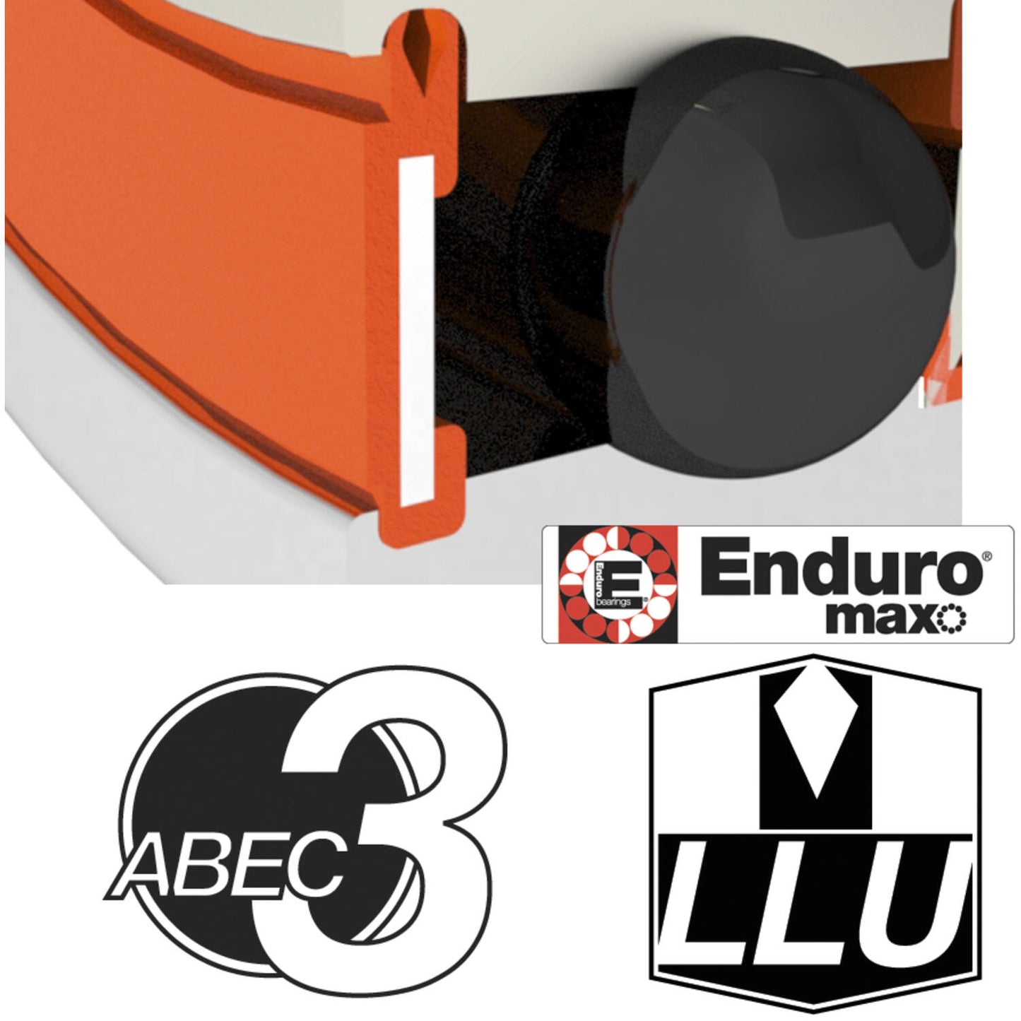 Enduro bearings 63800 llu max - abec 3 max (radial) - 10x19x7