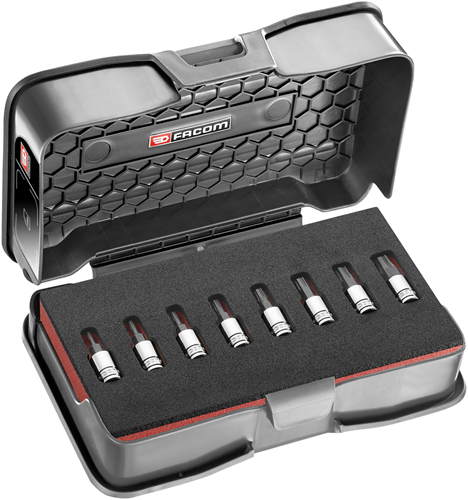 Facom r.pe360j22 | 8-delige | 1 4 | bitdoppen | set | 2-8mm - rtm.j8mgrppb