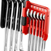 Facom set 10 snelle anti slip steekringratelsleutels, metrisch, in houder - 467br.jp10pb