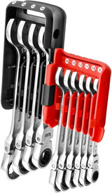 Facom set van 10 scharnierende steekringratelsleutels in houder - 467bf.jp10pb - afbeelding 2