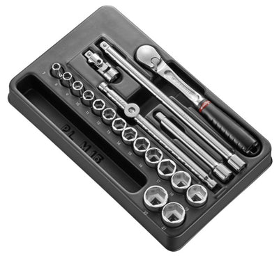 Facom module 3 8” 6-kant doppen en ratel - mod.jl161-36