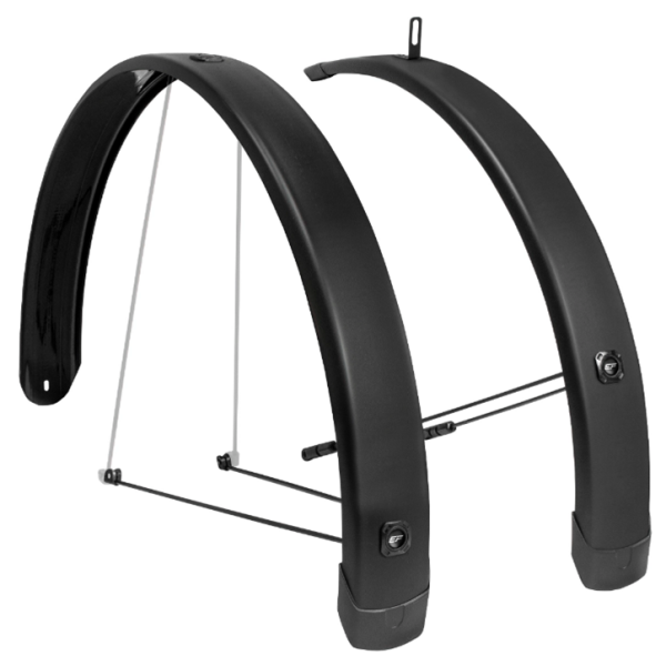Eurofender spatbord set tempo square 28 inch 58mm - zwart