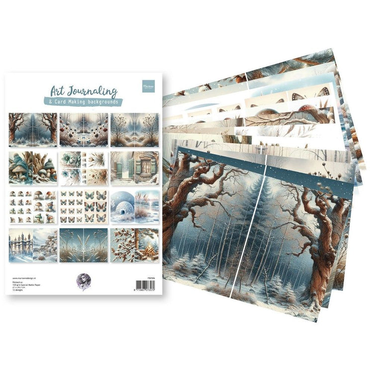 Marianne design • paper set art journaling winterset by fairybells
