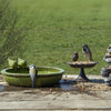 Esschert design vogelbad keramiek rond groen