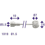Edge rem binnenkabel 2250 mm met 2 nippels - afbeelding 2