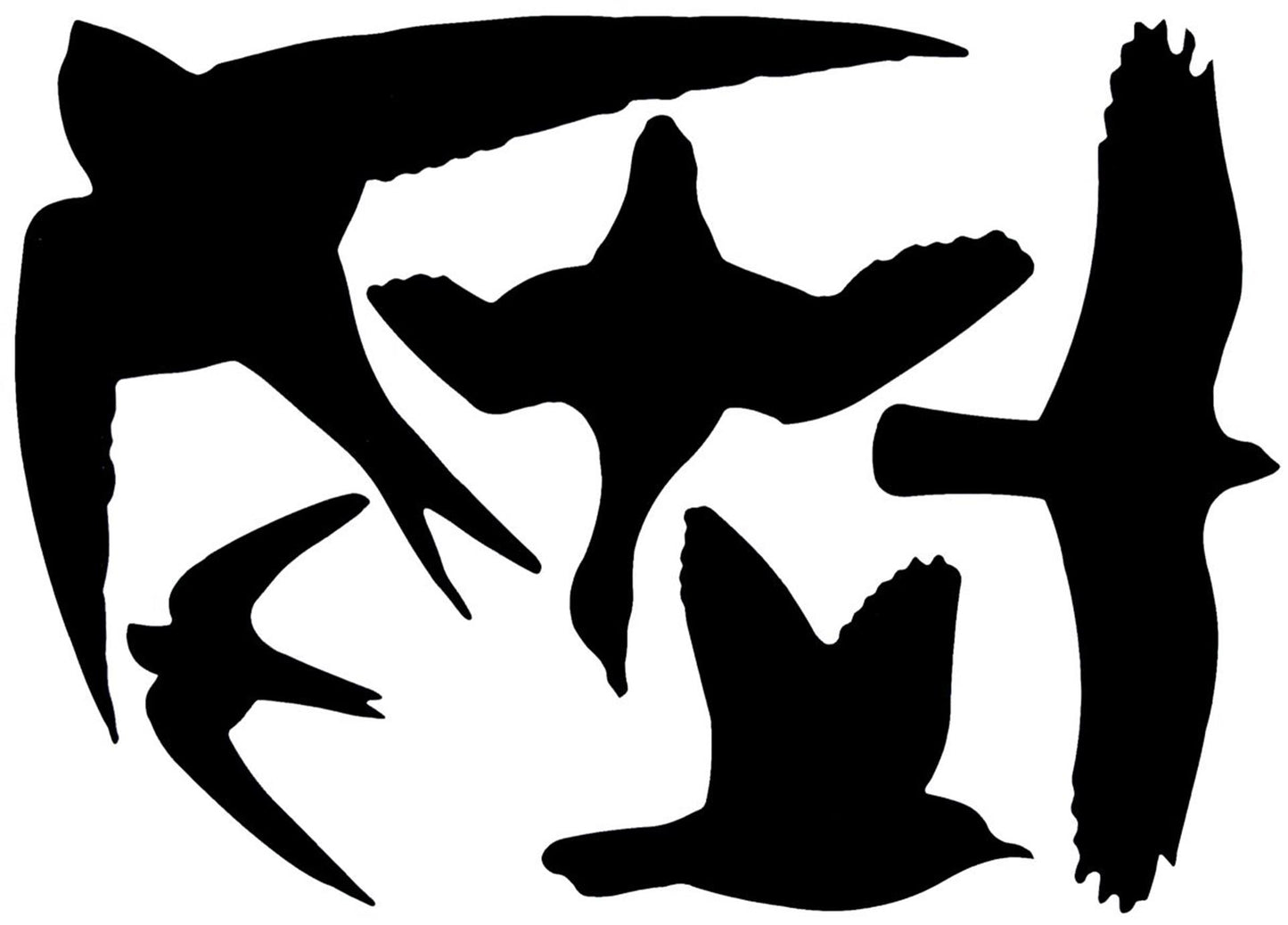 Esschert design raamstickers vogels zwart