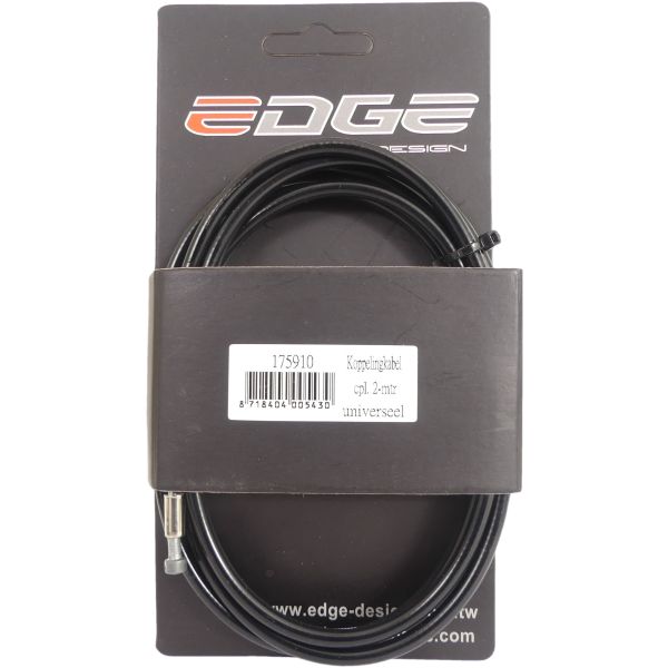 Edge koppelingskabel remkabel 1700 2000mm v-nippel - zwart