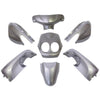 Edge plaatset 9-delig voor yamaha neo's - vanaf bouwjaar 2008 tot 2011 - 2 en 4 takt model - metallic zilver