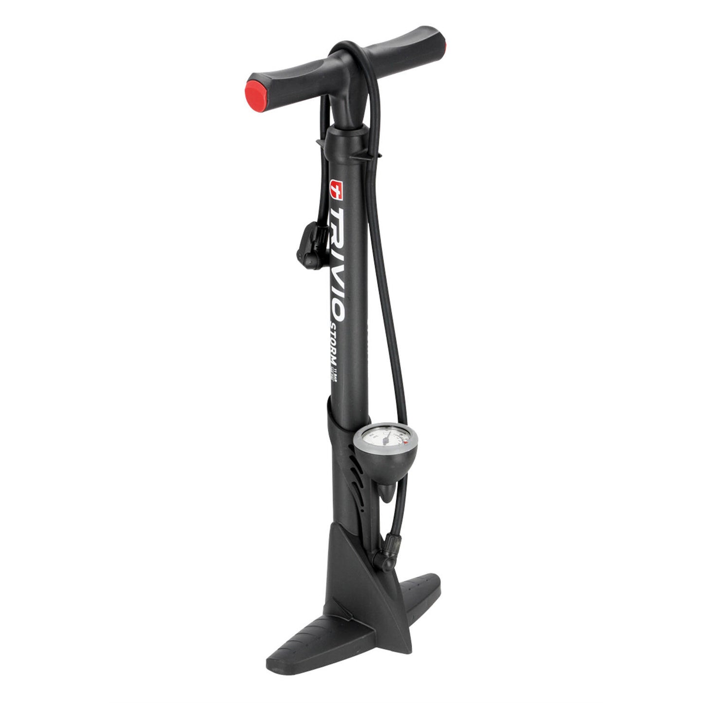 Trivio - breeze fietspomp met drukmeter - dubbel ventiel zowel presta als schrader. type storm