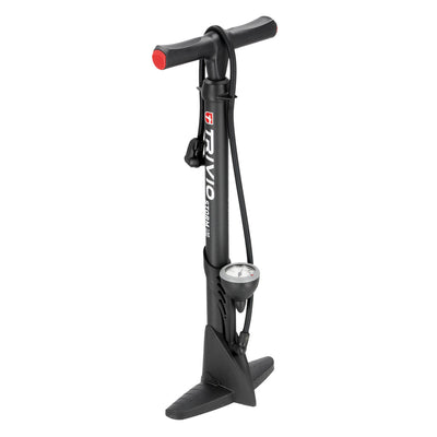 Trivio - breeze fietspomp met drukmeter - dubbel ventiel zowel presta als schrader. type storm