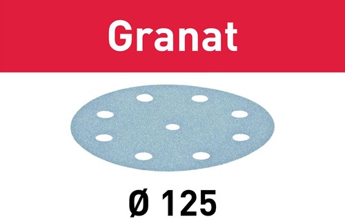Festool accessoires schuurschijf granat | stf d125 8 | p320 | gr 10 - 497150