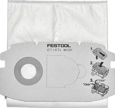 Festool accessoires zelfclean filterzak sc fis-ctl midi (5x) | 498411
