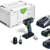 Festool txs 18 c 3,0-plus | accu schroefboormachine 18v in sys3 m 187 (2x 3.0ah accu + tcl 6 snellader) - 576895