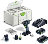 Festool accu-schroefboormachine txs 18 c 3,0-set (2x 3.0ah accu + lader) - 576896 - afbeelding 1
