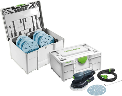 Festool ets ec 150 3 eq-sys gr excenterschuurmachine + sys-stf d150 gr-set in systainer - 578265