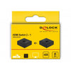 Delock hdmi switch 2 - 1 bidirectional 4k 60 hz (zwart)