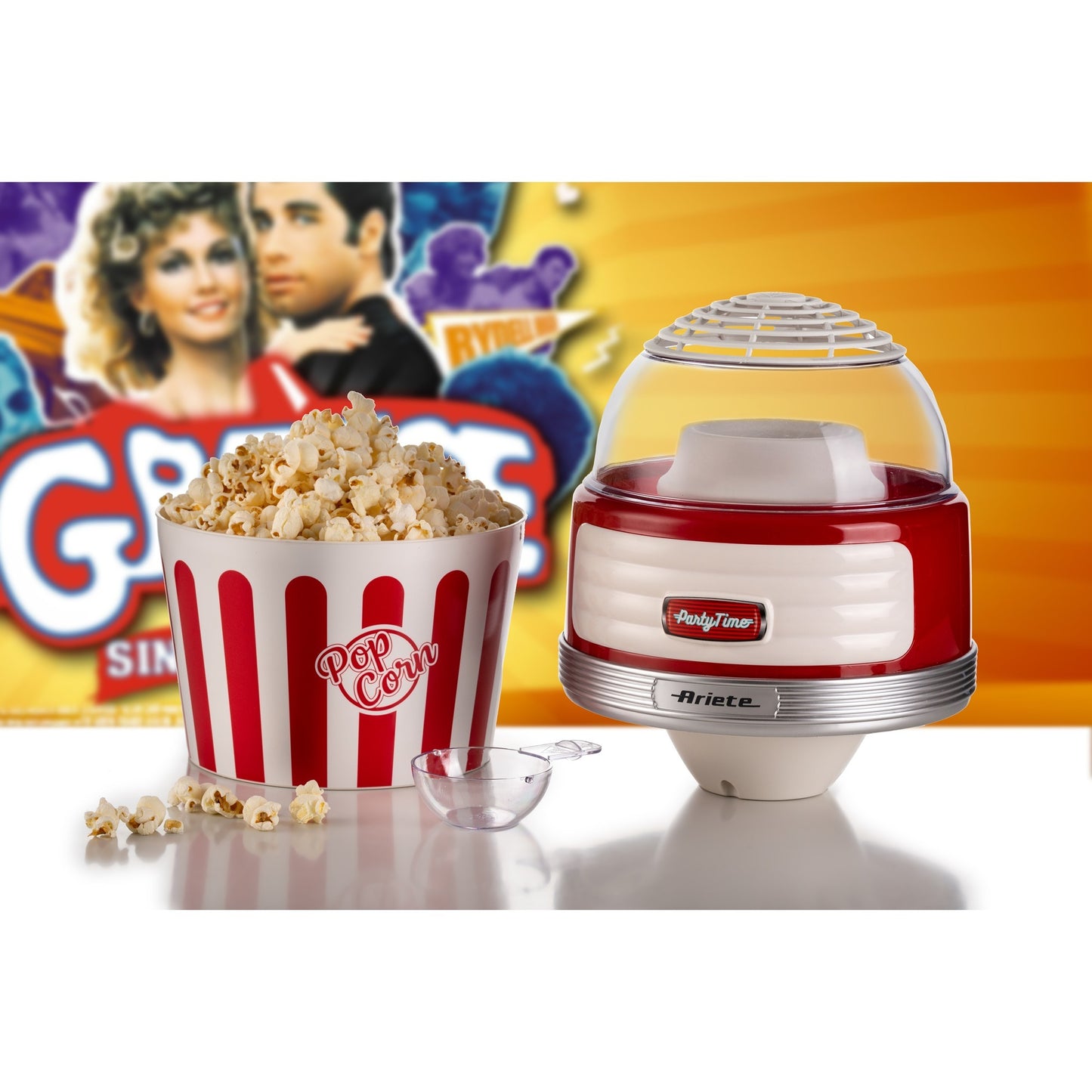 Ariete party time pop corn xl machine 2957 00 popcornmaker (rood wit)