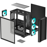 Deepcool cc560 v2 midi tower behuizing (zwart | 2x usb-a | tempered glass) - afbeelding 12