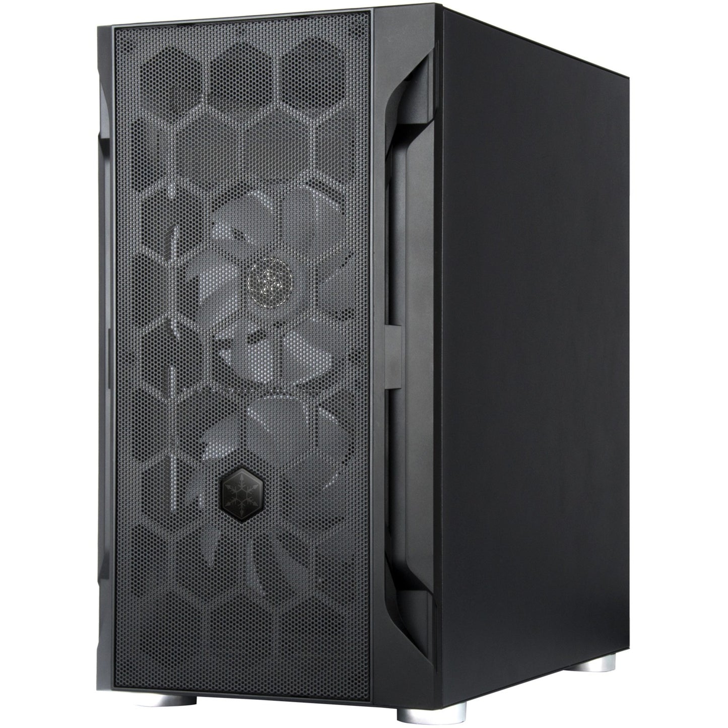 Silverstone sst-fah1mb-pro midi tower behuizing (zwart | 3x usb-a | rgb | tempered glass)