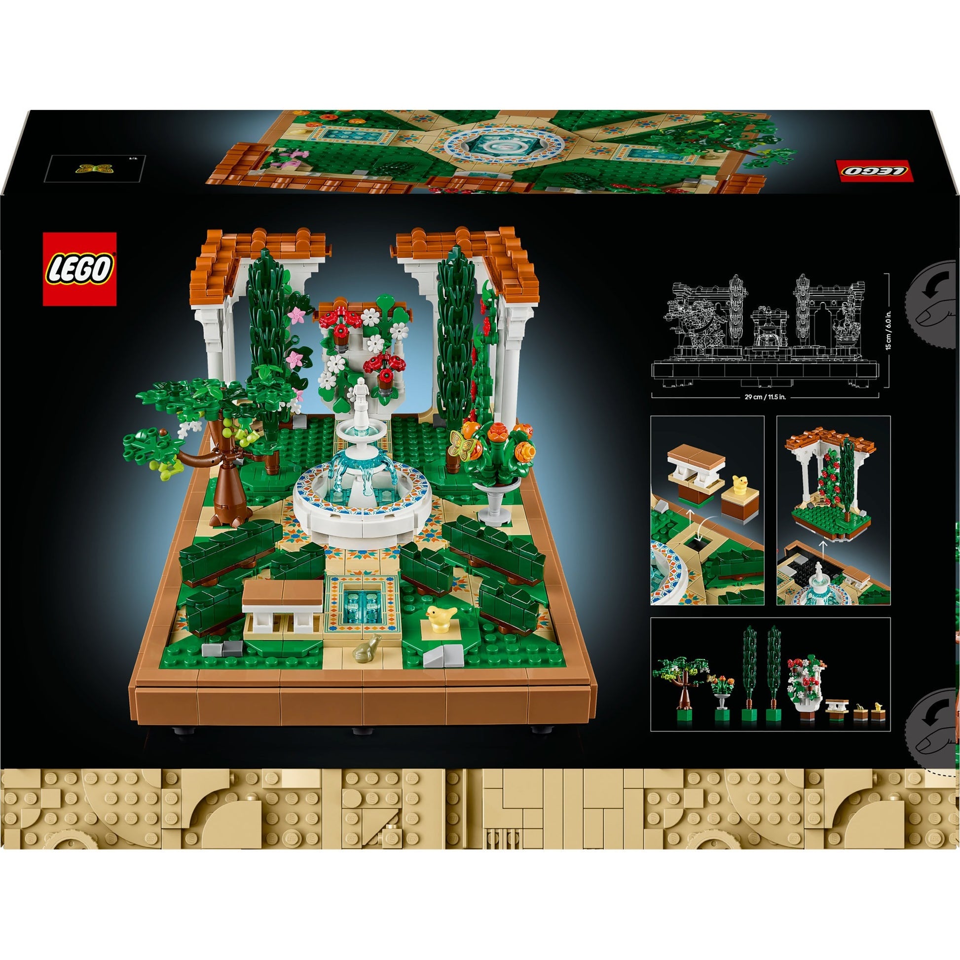 Lego icons tuin met fontein - 10359