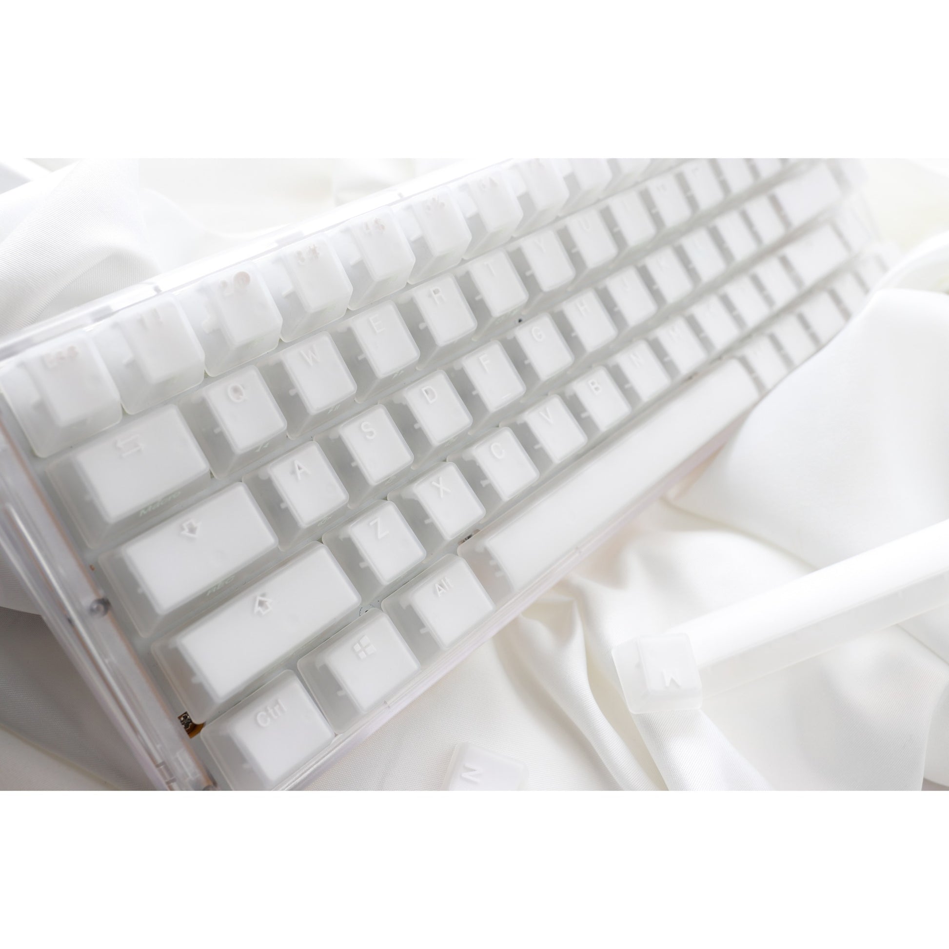 Ducky one 3 sf aura white rgb mechanisch toetsenbord (wit, us lay-out (qwerty), cherry mx brown, 65%, abs double shot, hot swap)