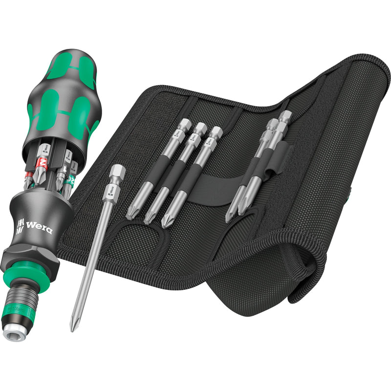 Wera kraftform kompakt 20 tool finder 2 met etui bitset (zwart groen, 13-delig)
