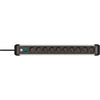 Brennenstuhl premium-alu-line stekkerdoos 10-voudig schakel stekkerdoos (zwart zilver)