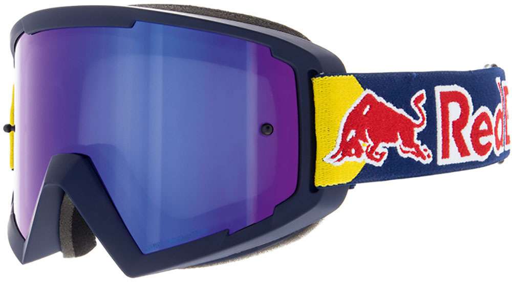 Red bull spect eyewear whip-001 smoke with blue mirror - mx goggle