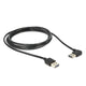 Delock easy-usb 2.0 m > hoek m kabel (zwart, 1 meter)