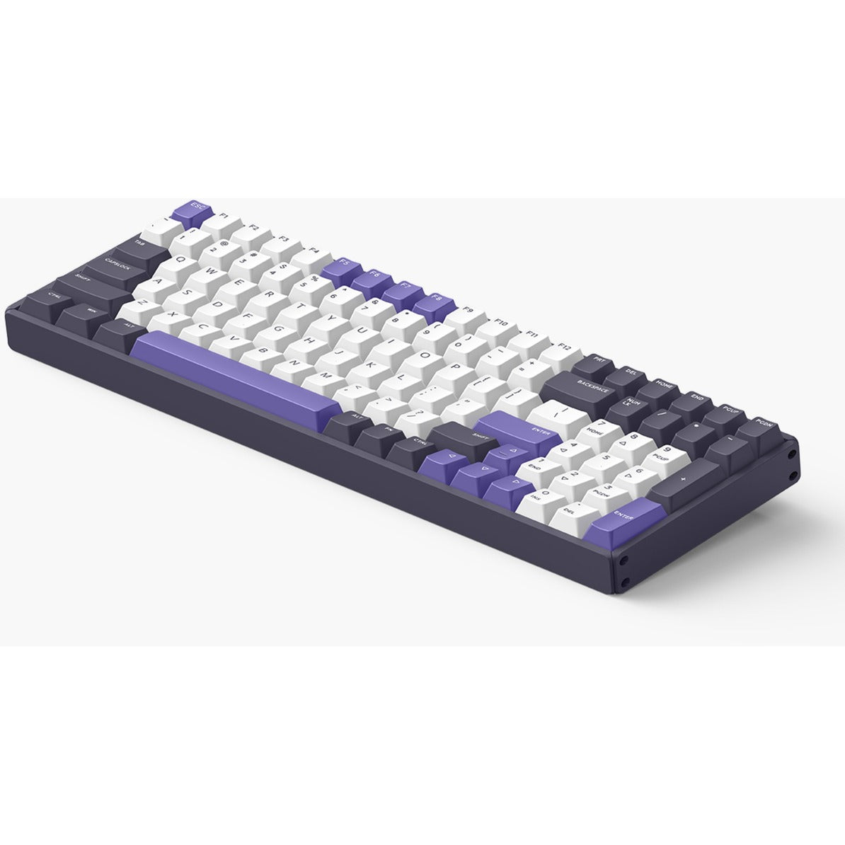 Iqunix f97 lavandin wireless mechanical keyboard (lavendel, us lay-out (qwerty), cherry mx brown, 96%, rgb leds, hot-swappable, pbt, 2.4ghz | bluetooth 5.1 | usb-c)