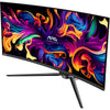 Msi mag 341cqp qd-oled 34 curved ultrawide gaming monitor (zwart, 2x hdmi, displayport, 2x usb-a, usb-b, usb-c, 175 hz)