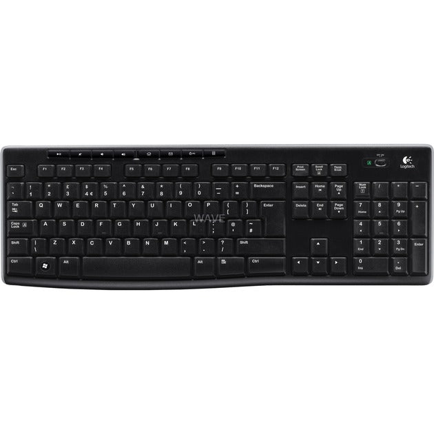 Logitech wireless keyboard k270 (zwart, eu lay-out (qwerty), rubberdome)