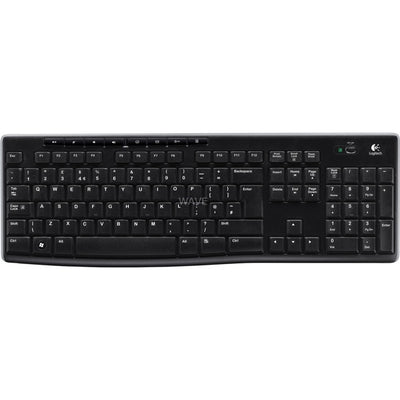 Logitech wireless keyboard k270 (zwart, eu lay-out (qwerty), rubberdome)