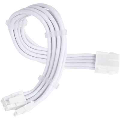 Silverstone sst-pp07e-pci8w-v2, pcie 8pin (6+2) verlengkabel (wit, 30 centimeter)