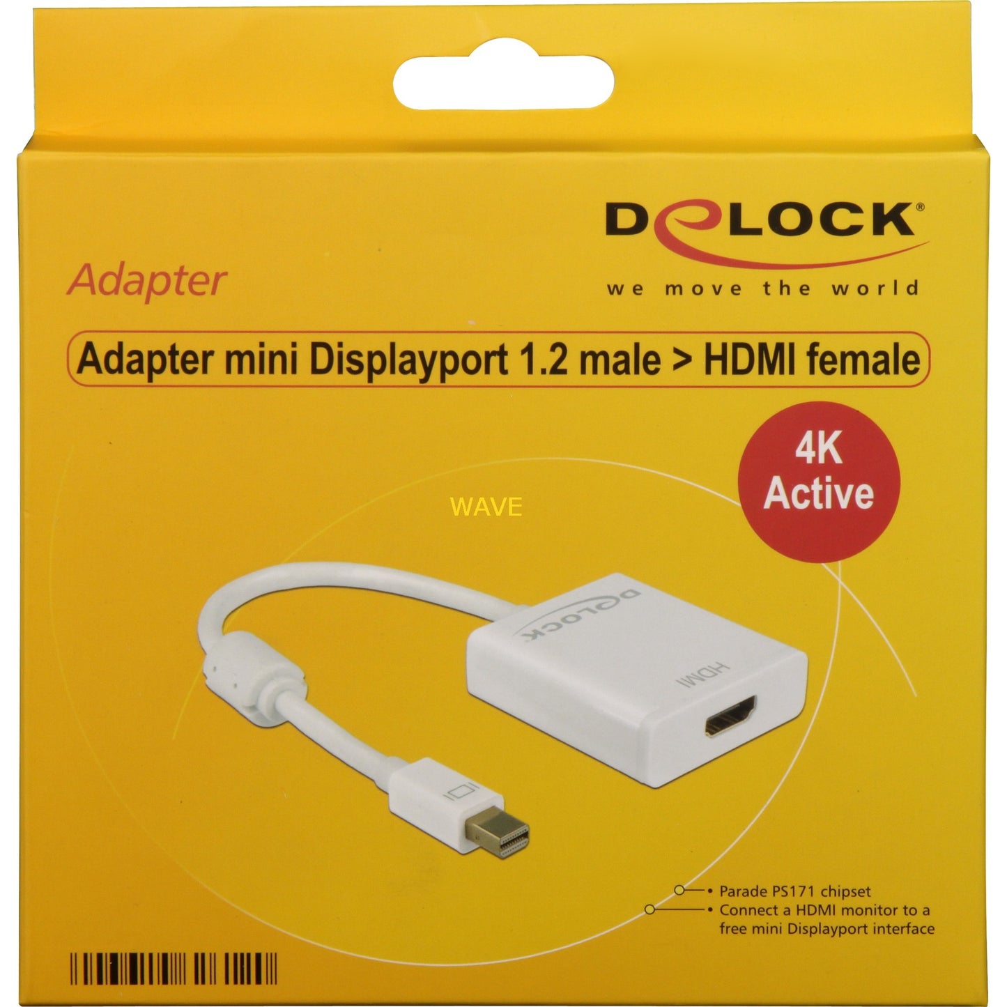 Delock mini displayport > hdmi adapter (wit, 0,2 meter, 4k)