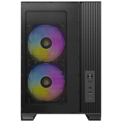 Antec flux m mini tower behuizing (zwart | 1x usb-a | 1x usb-c | tempered glass)