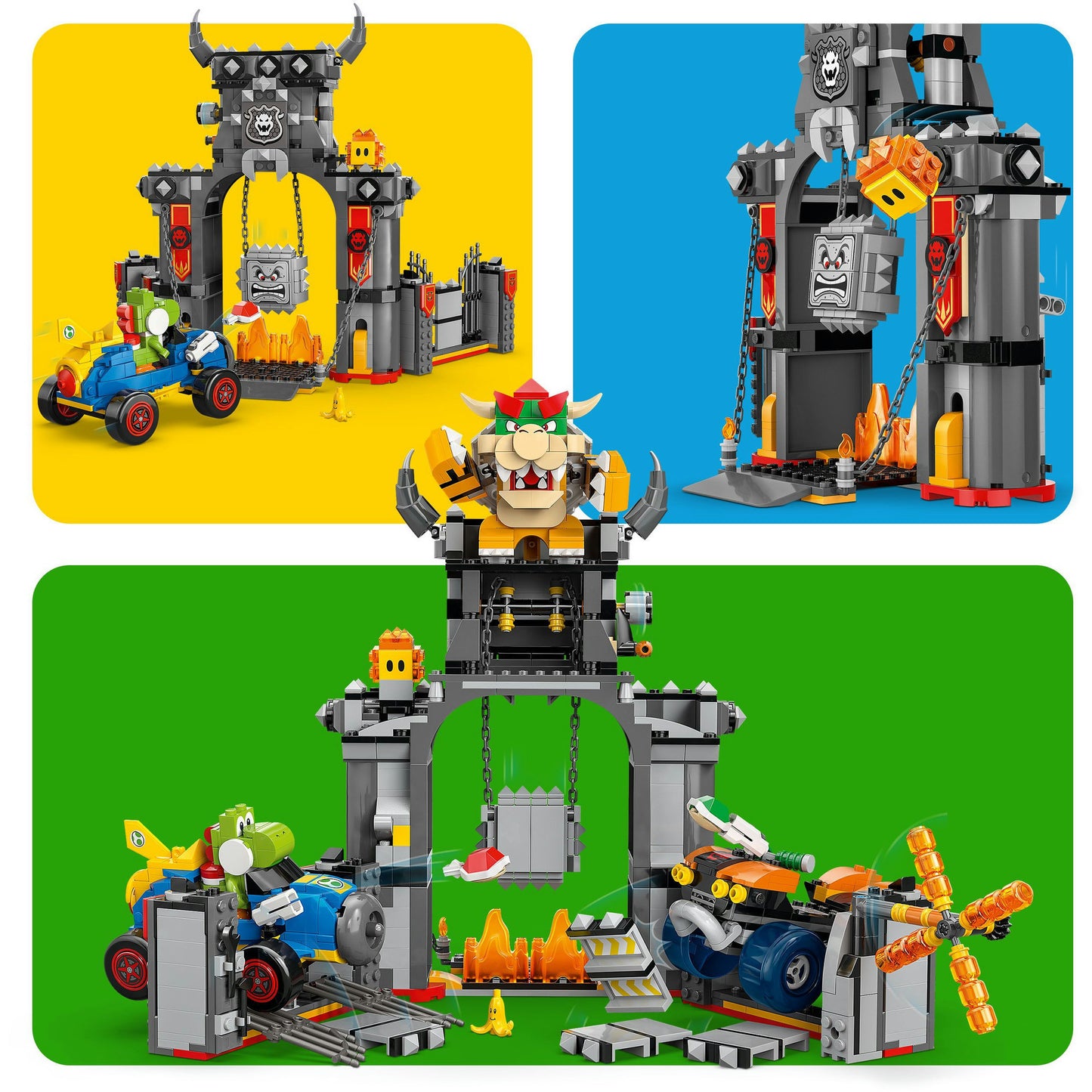 Lego super mario - mario kart - bowsers kasteel constructiespeelgoed (72039)
