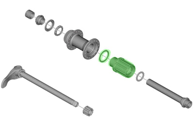 Shimano freehub body for fh-mt400 mt400-b incl. washer