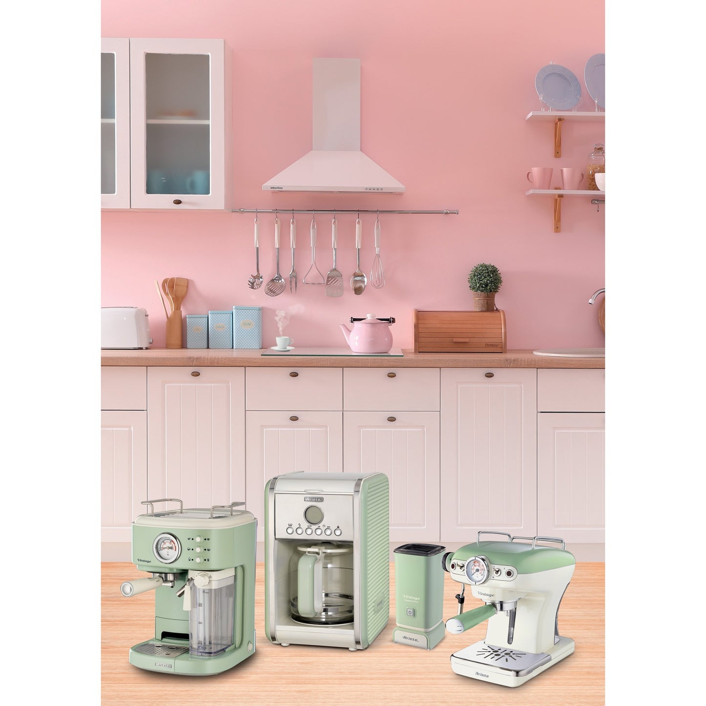 Ariete vintage american coffee machine 1342 04 koffieapparaat (lichtgroen)