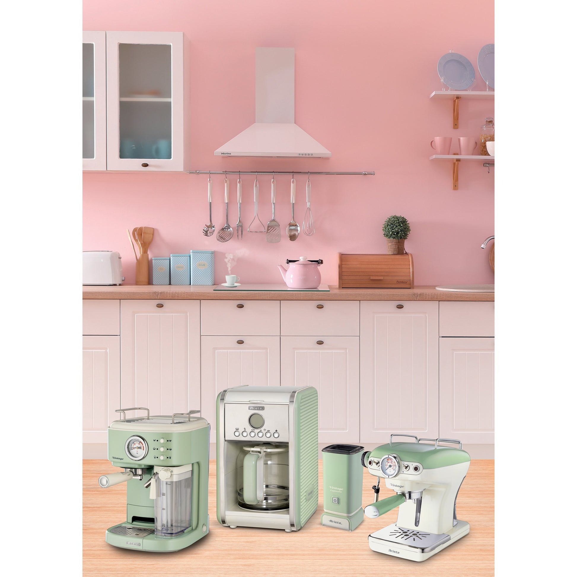 Ariete vintage american coffee machine 1342 04 koffieapparaat (lichtgroen)