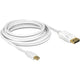 Delock mini-displayport naar displayport kabel (wit, 1 meter)